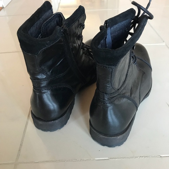 Aldo Men’s Black Combat Boots - Picture 3 of 5